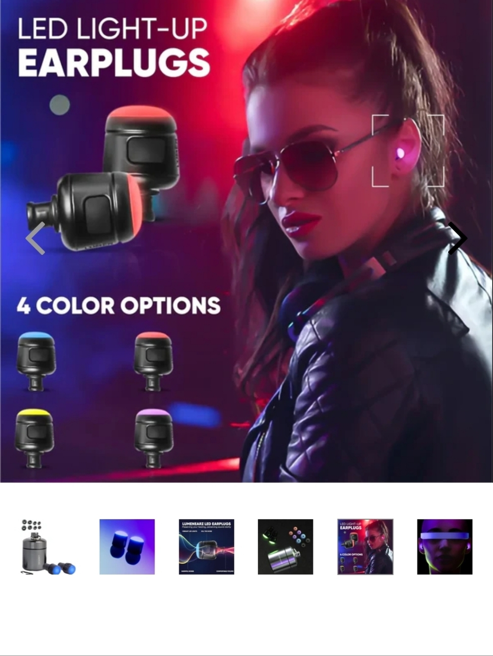 Lumenearz LED Noise Reduction Earplugs - Picture 6 of 8